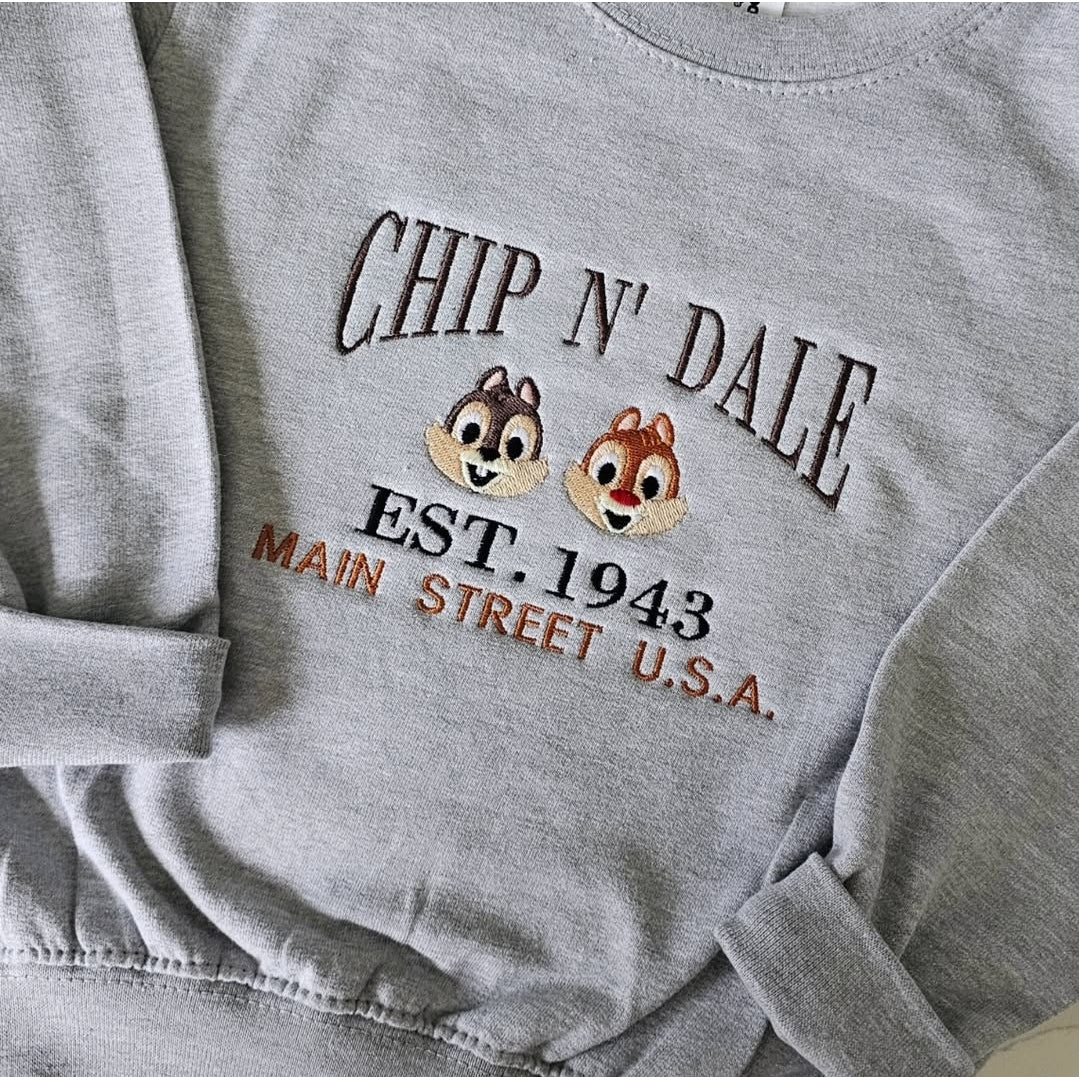 Chip N Dale Embroidered Sweatshirt