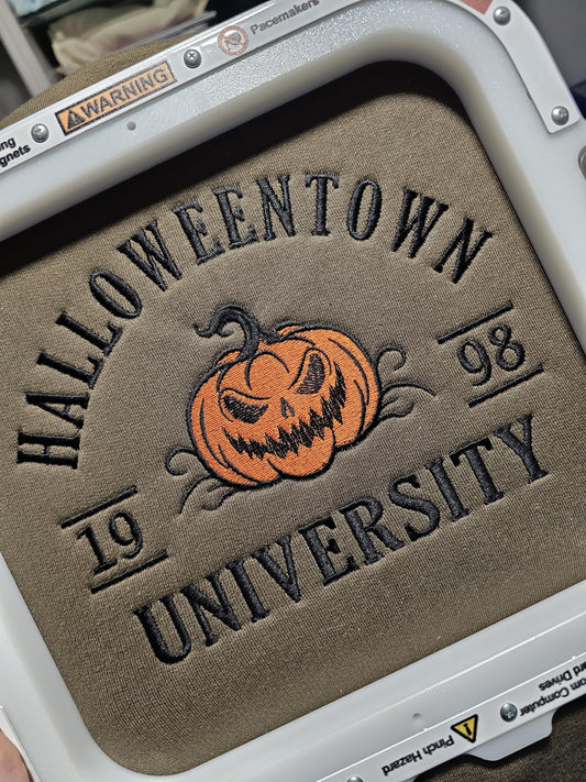 Halloween Town Embroidered Unisex top Sweatshirt